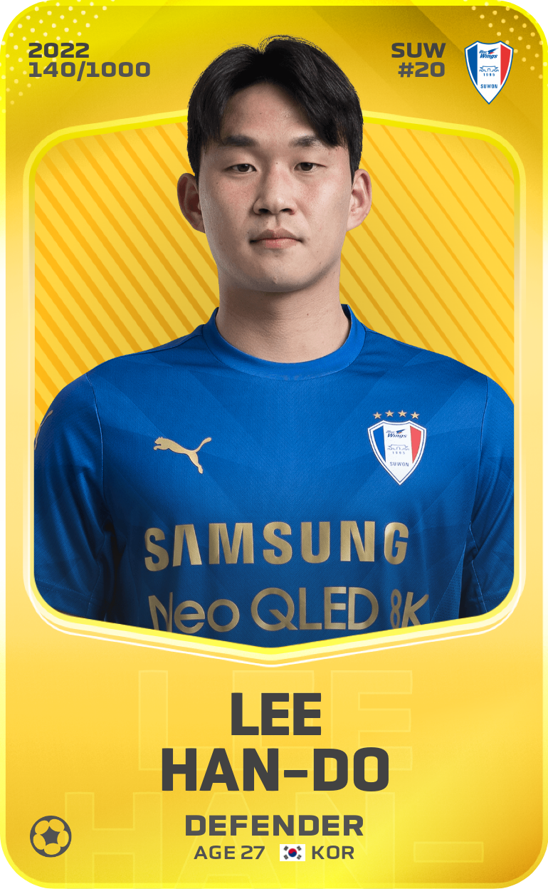 Sorare - Sorare Official - Lee Han-Do 2022-23 • Limited 140/1000 - NFT # 40077967784381905380777783116340519979611416449554315686413573503198495782424