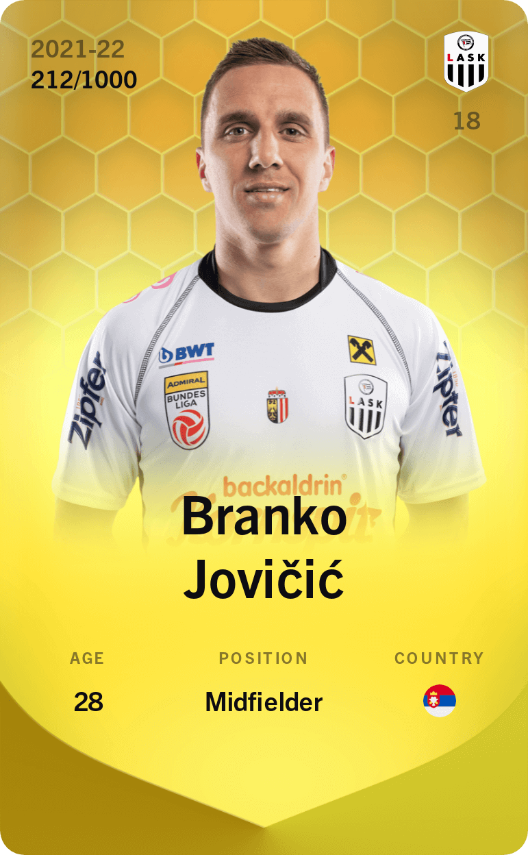 Branko Jovičić 2021-22 • Limited 212/1000