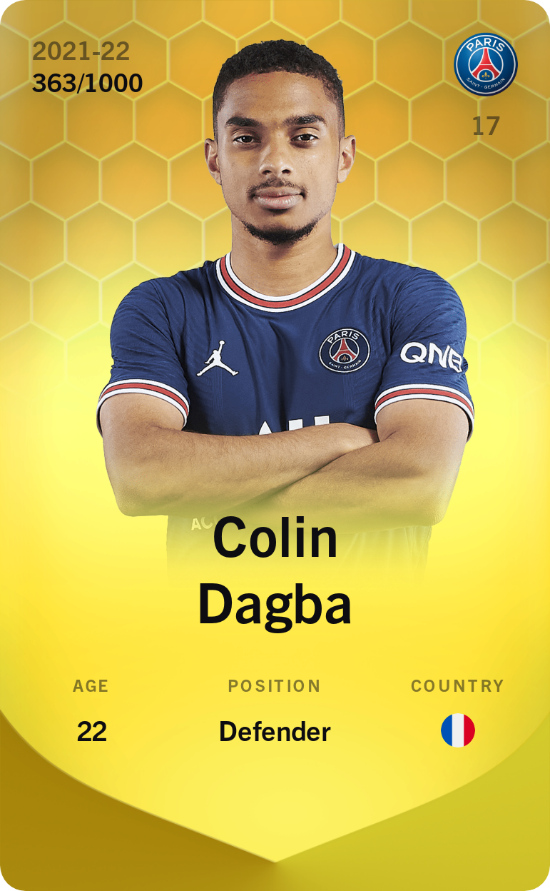 Sorare - Sorare Official - Colin Dagba 2021-22 • Limited 363/1000 - NFT # 21135725259714673093850081237185831438795744345834821614867147369211992146598