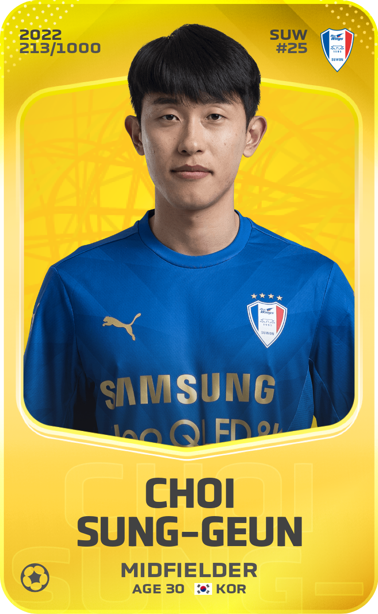 Sorare - Sorare Official - Choi Sung-Geun 2022-23 • Limited 213/1000 - NFT # 13670672008258898227919992423505925352601310819984221141025701908022791544483