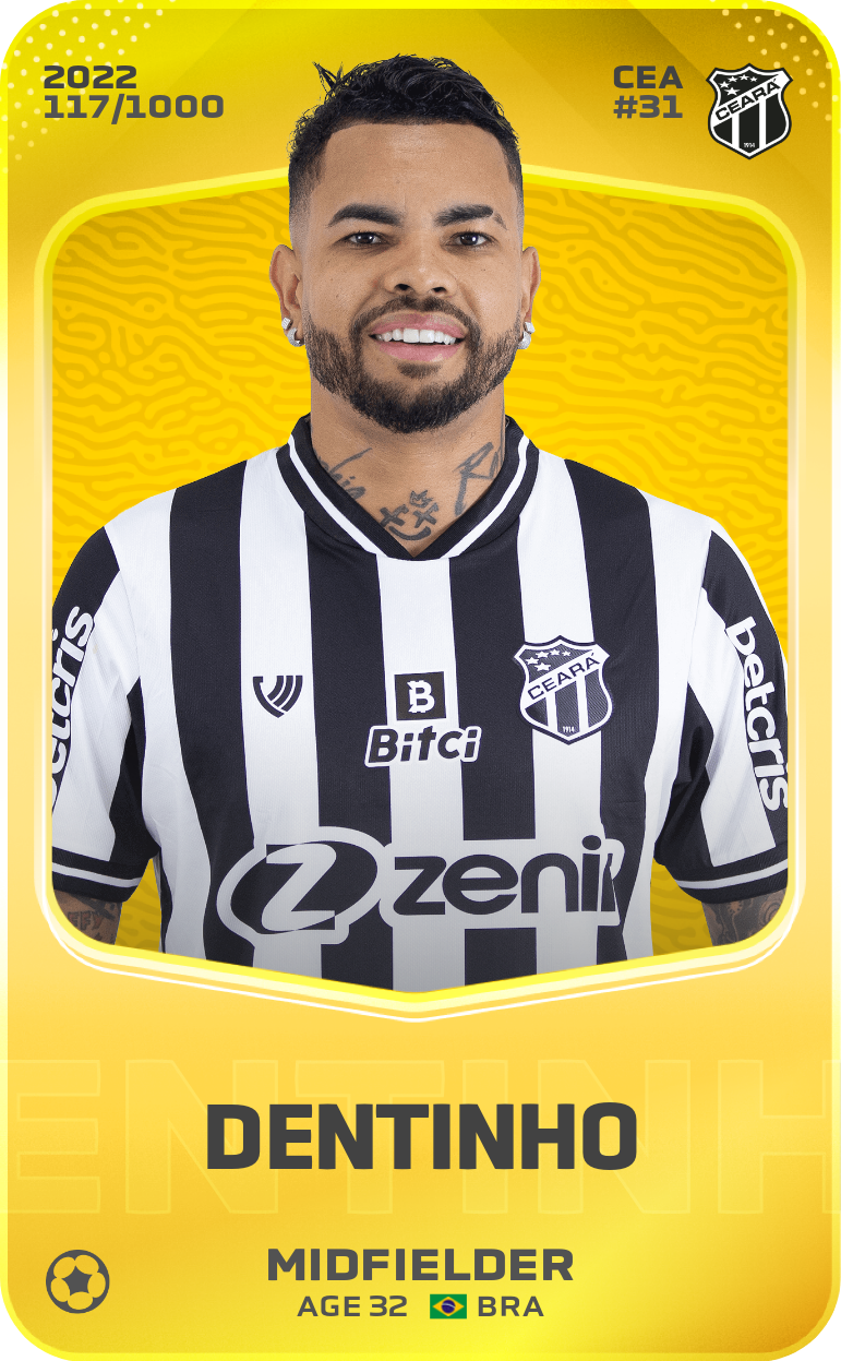 Sorare - Sorare Official - Dentinho 2022-23 • Limited 117/1000 - NFT # 37173562792396222291337186460896622947625687456721626332837726585898290791754