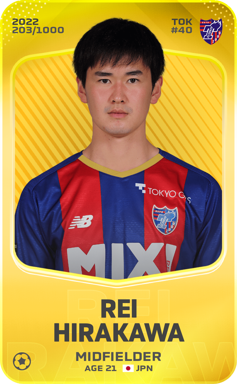 Sorare - Sorare Official - Rei Hirakawa 2022-23 • Limited 203/1000 - NFT # 107523716750547033743159503739701131642706086287125211467717751341619863257231
