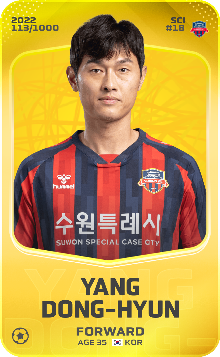 Sorare - Sorare Official - Yang Dong-Hyun 2022-23 • Limited 113/1000 - NFT # 112794010944603497009590782267289486769896745906982897207188541947980441319128