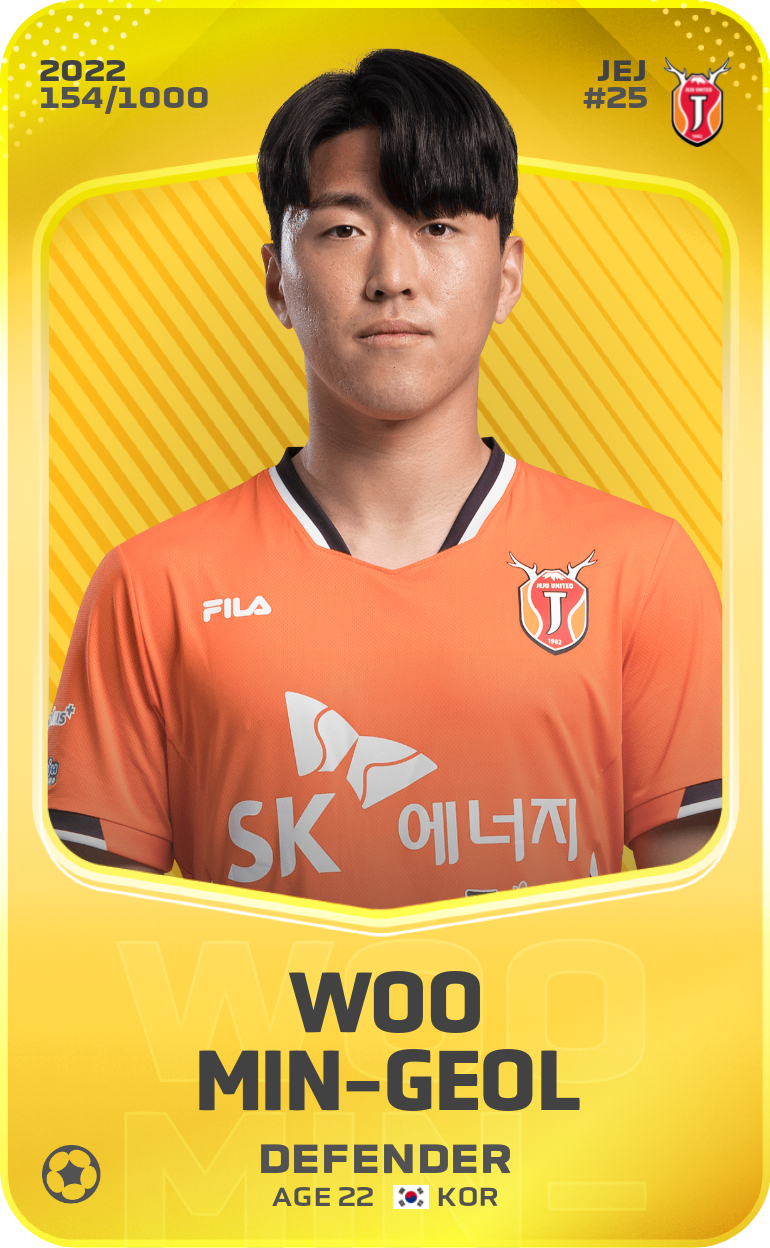 Sorare - Sorare Official - Woo Min-Geol 2022-23 • Limited 154/1000 - NFT # 28105339229604493674655102502984743946205565615404119572967573141114629586167