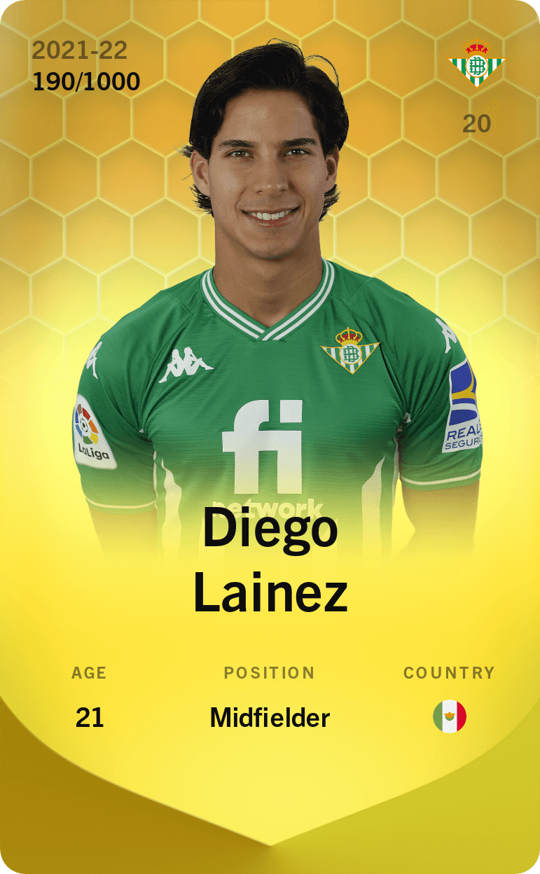 Diego Lainez 2021-22 • Limited 190/1000