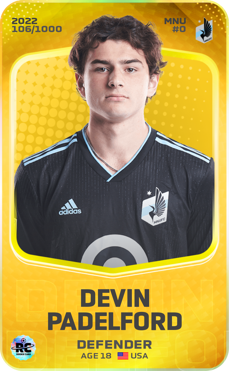 Sorare - Sorare Official - Devin Padelford 2022-23 • Limited 106/1000 - NFT # 43882499694933375888419215082439190157938574198943303434709654763212666205479