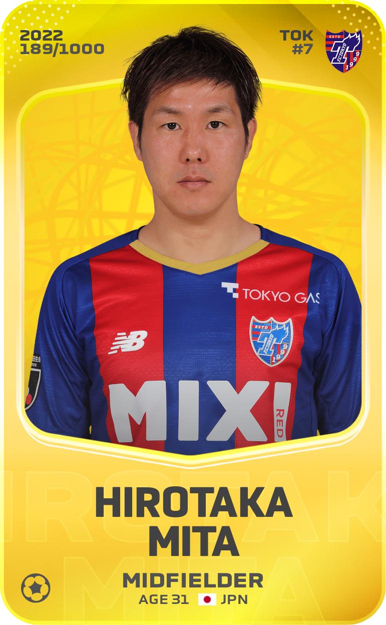 Sorare - Sorare Official - Hirotaka Mita 2022-23 • Limited 189/1000 - NFT # 14565275142658294600680913792652073181202040476797585283536751757069503207065