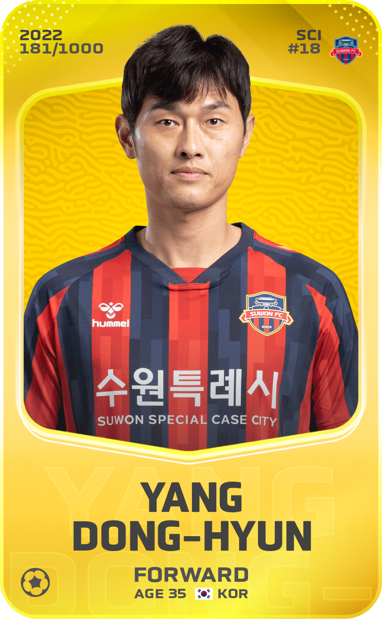 Sorare - Sorare Official - Yang Dong-Hyun 2022-23 • Limited 181/1000 - NFT # 108163027705941600440208323018681511651910627364185213491181792825789507468487