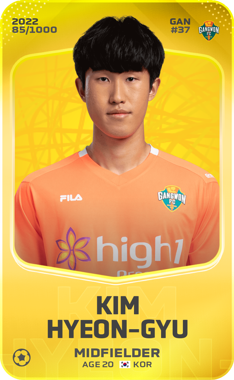 Sorare - Sorare Official - Kim Hyeon-Gyu  2022-23 • Limited 85/1000 - NFT # 406073864039389102361697245324658995955783693601797144404261460880831025350