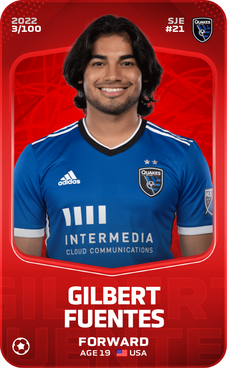 Sorare - Sorare Official - Gilbert Fuentes 2022-23 • Rare 3/100 - NFT # 89212495210513207734886150179051349711581260151521932392202092696330448715277