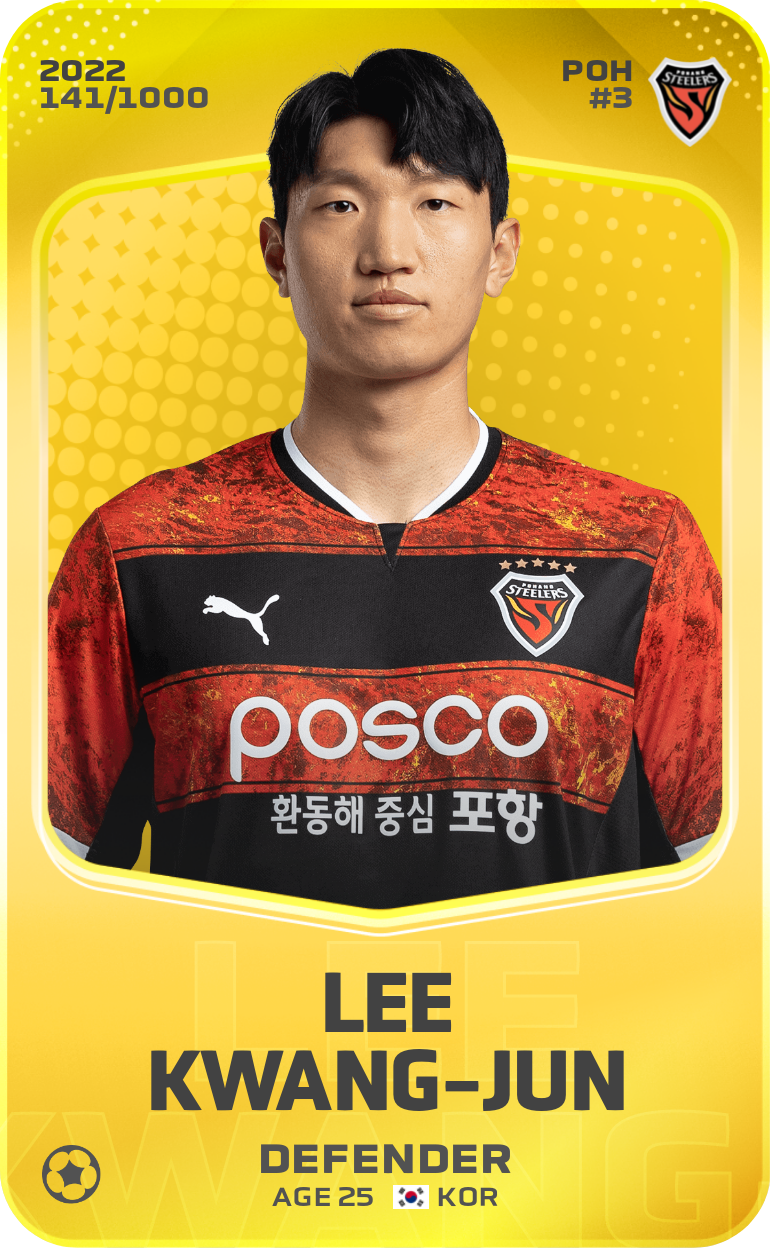 Sorare - Sorare Official - Lee Kwang-Jun 2022-23 • Limited 141/1000 - NFT # 11678649728204098339312300651178217729514113366568634847446803378638404106772