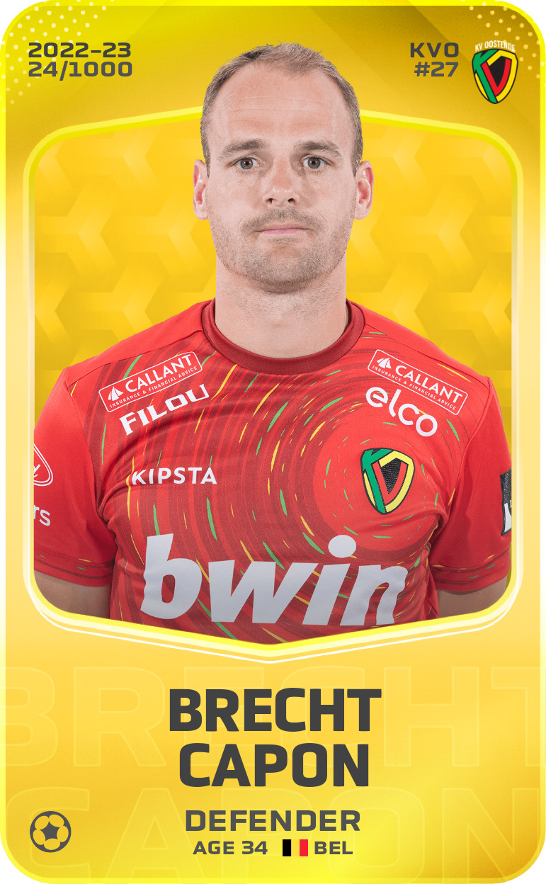 Sorare - Sorare Official - Brecht Capon 2022-23 • Limited 24/1000 - NFT # 11218055517480051990069052003372579726117303863587373846222661262693400877114