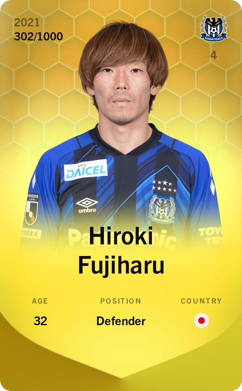 Sorare - Sorare Official - Hiroki Fujiharu 2021-22 • Limited 302/1000 - NFT # 37578362047293914020802650857648359862387150710150661179516435346428840287957