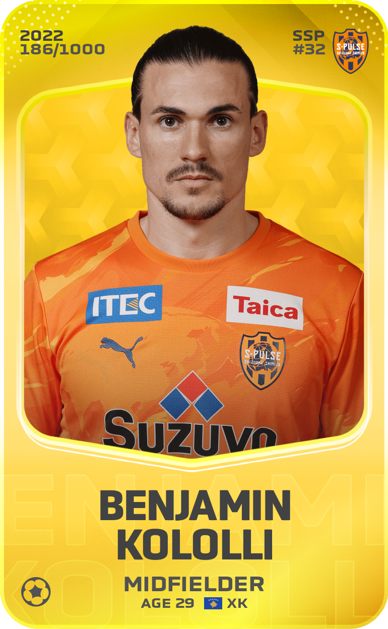 Sorare - Sorare Official - Benjamin Kololli 2022-23 • Limited 186/1000 - NFT # 516974846668399412146759897759842362310065749487114286077519361801127223552