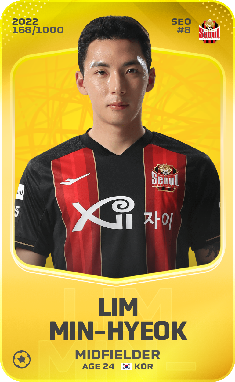 Sorare - Sorare Official - Lim Min-Hyeok 2022-23 • Limited 168/1000 - NFT # 24641323666700034552509911290436917848068987730509741356464520032432543550617