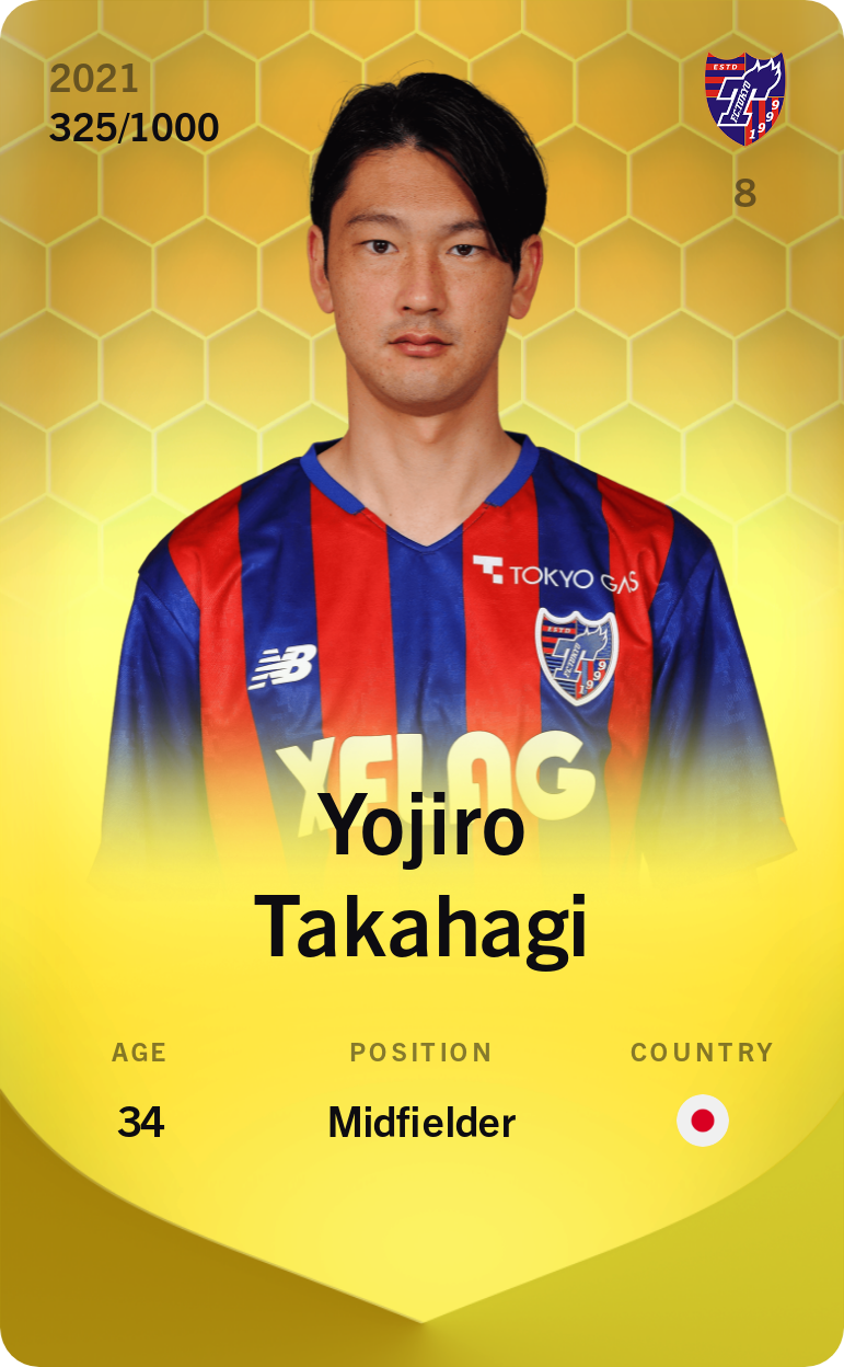 Sorare - Sorare Official - Yojiro Takahagi 2021-22 • Limited 325/1000 - NFT # 23784797566087719407238917987233306153475765697937692149868694059849462370676