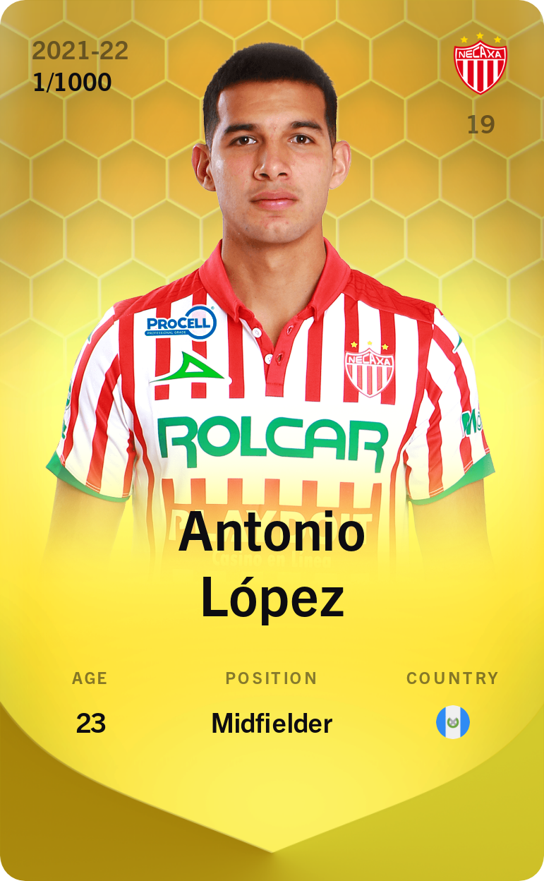 Sorare - Sorare Official - Antonio López 2021-22 • Limited 1/1000 - NFT # 47838065457306231176724541310747285855355482936008725877959617913238374487363