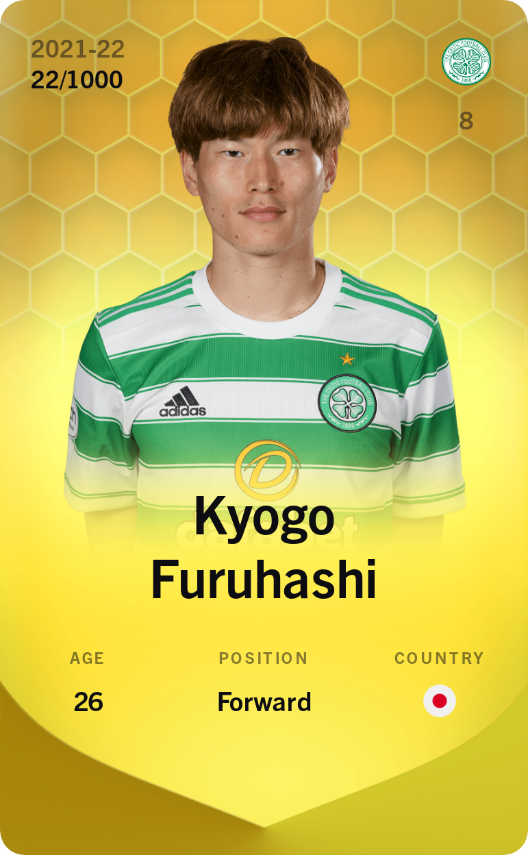 Sorare - Sorare Official - Kyogo Furuhashi 2021-22 • Limited 22/1000 - NFT # 103106919918227869002551684225068972332465697201822885670466148365446614491864