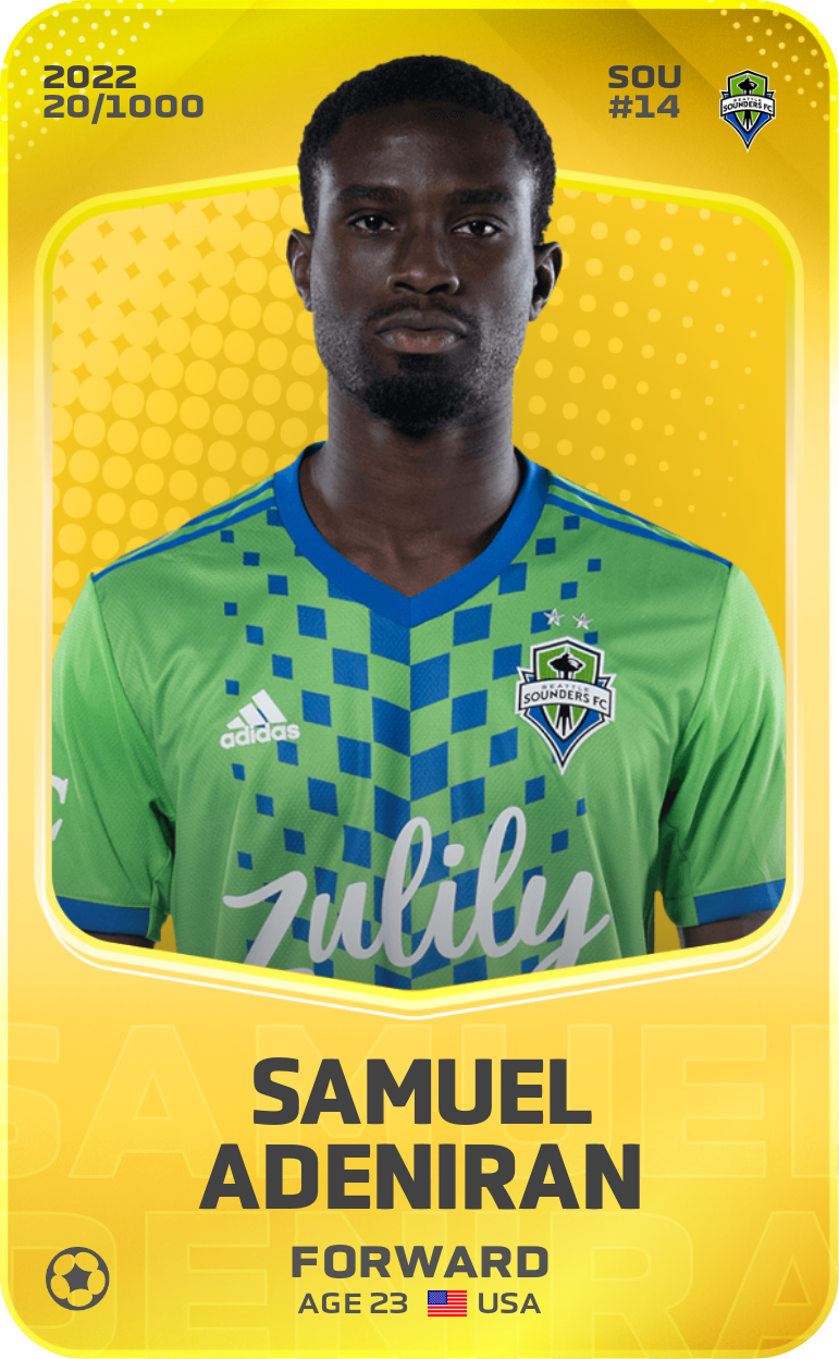 Sorare - Sorare Official - Samuel Adeniran 2022-23 • Limited 20/1000 - NFT # 60042914670390228306236664354611939400933979349154204750528246425245579589083