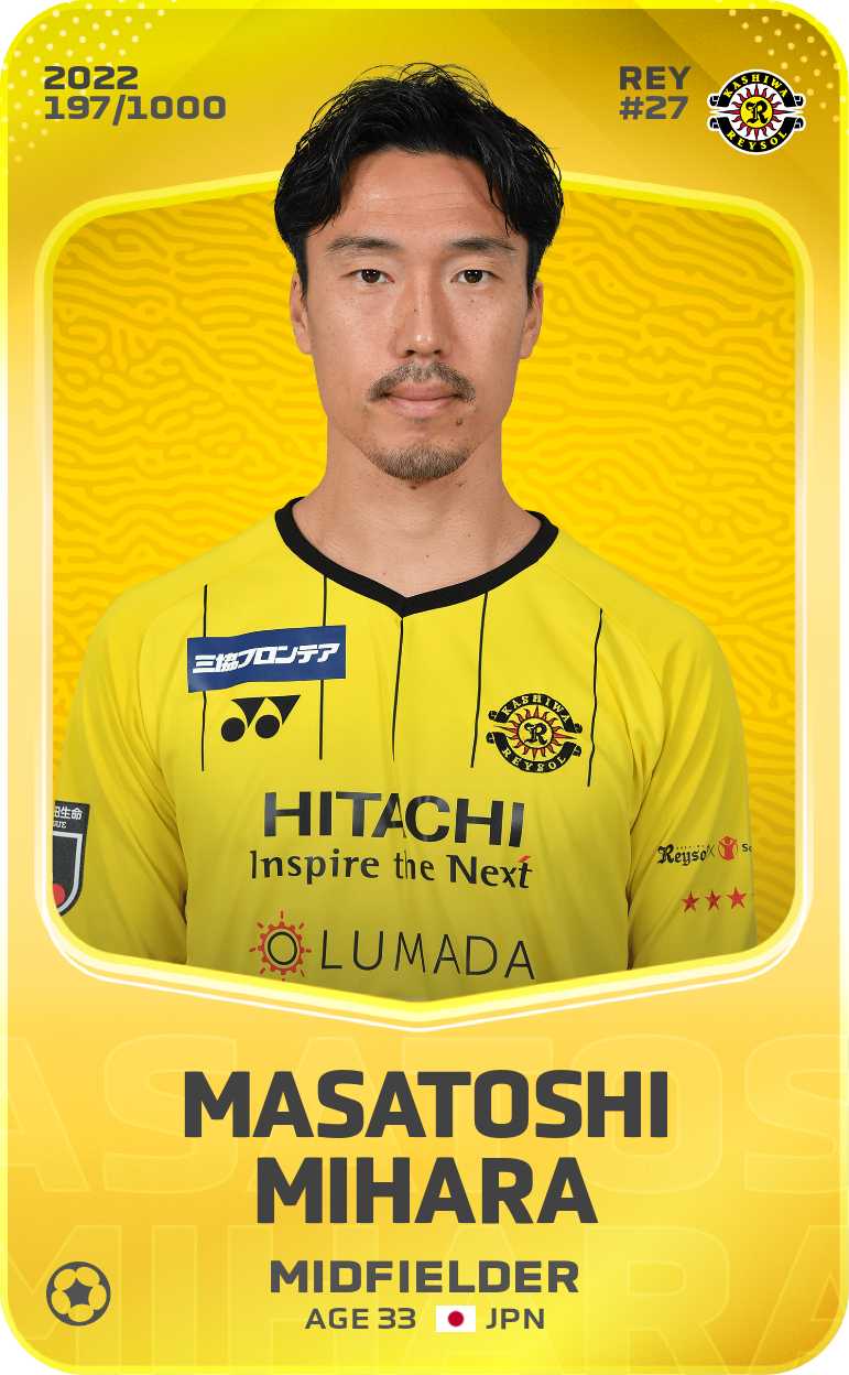 Sorare - Sorare Official - Masatoshi Mihara 2022-23 • Limited 197/1000 - NFT # 73702956162766790197675888589370666778662604875201868380285405620436178661025
