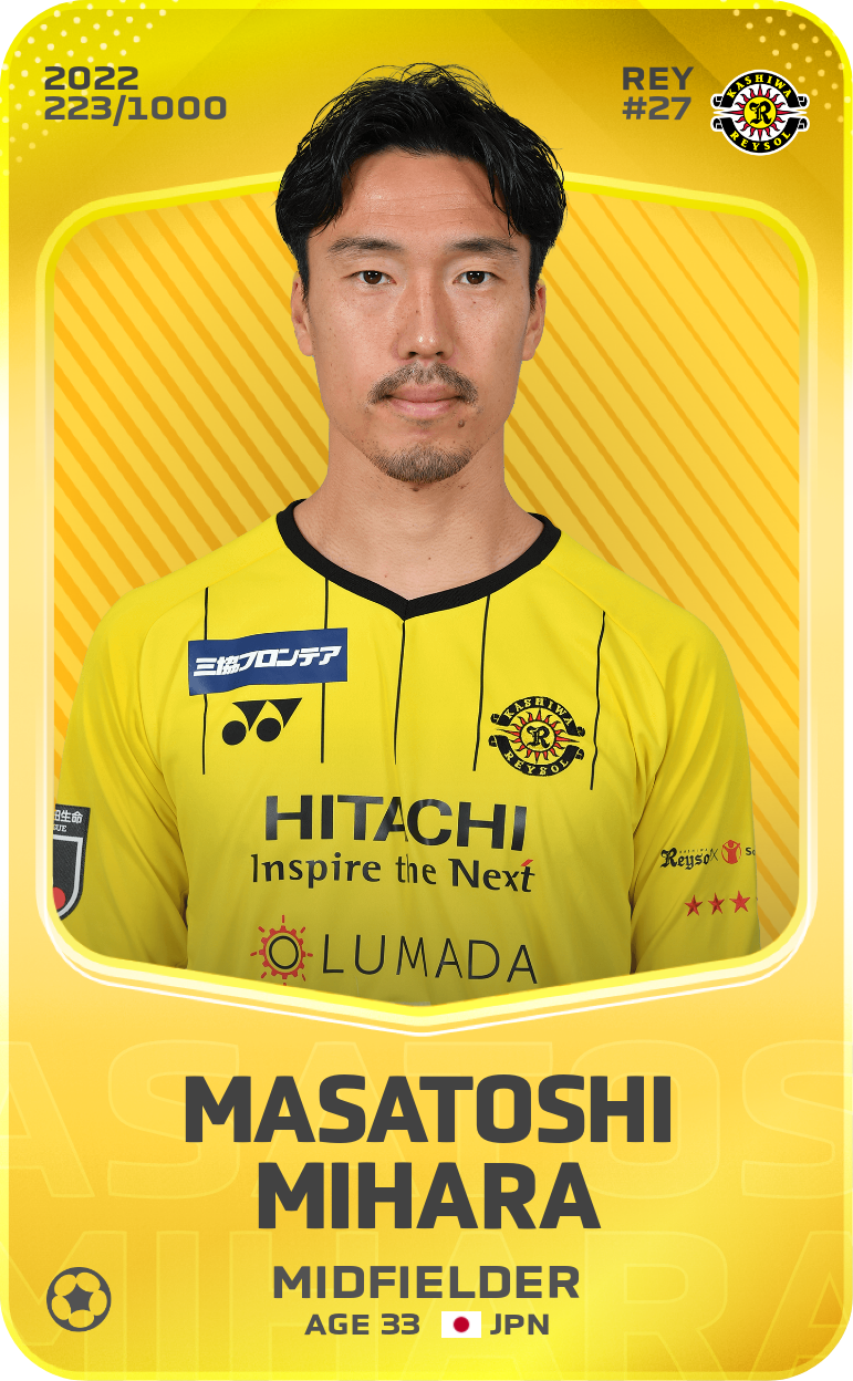 Sorare - Sorare Official - Masatoshi Mihara 2022-23 • Limited 223/1000 - NFT # 16499368140645872520592284920635408210416411480458865816772126856478803621148