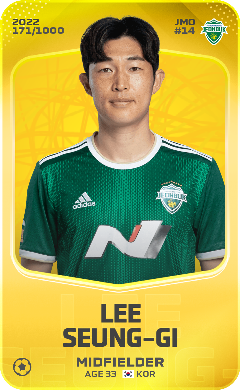 Sorare - Sorare Official - Lee Seung-Gi 2022-23 • Limited 171/1000 - NFT # 98202570250579081360628014215177556832175299612566736291845492844752329337906