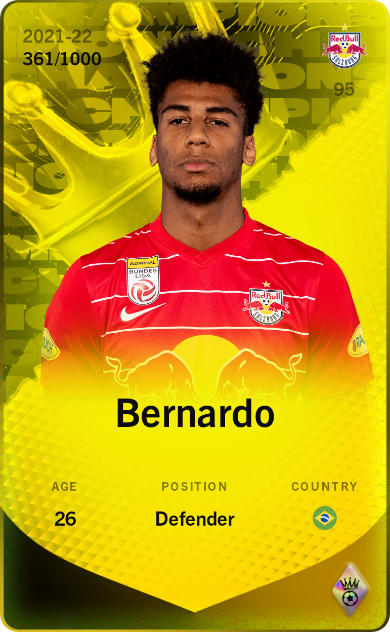 Sorare - Sorare Official - Bernardo 2021-22 • Limited 361/1000 - NFT # 98124152769244574737086310605757771279141391024894600589022874270216650434100