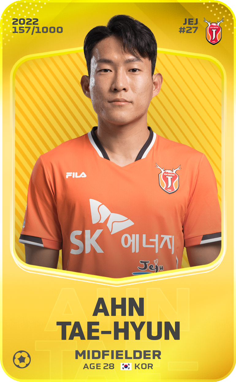 Sorare - Sorare Official - Ahn Tae-Hyun 2022-23 • Limited 157/1000 - NFT # 19239136445825746867014607595295622615770431598074082077293406402692661604013