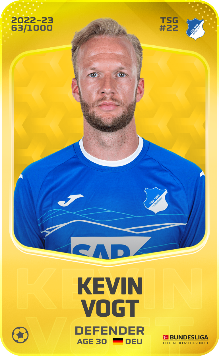 Sorare - Sorare Official - Kevin Vogt 2022-23 • Limited 63/1000 - NFT # 31150014243064969436065244990645033692320410133320440810576403065532983516381