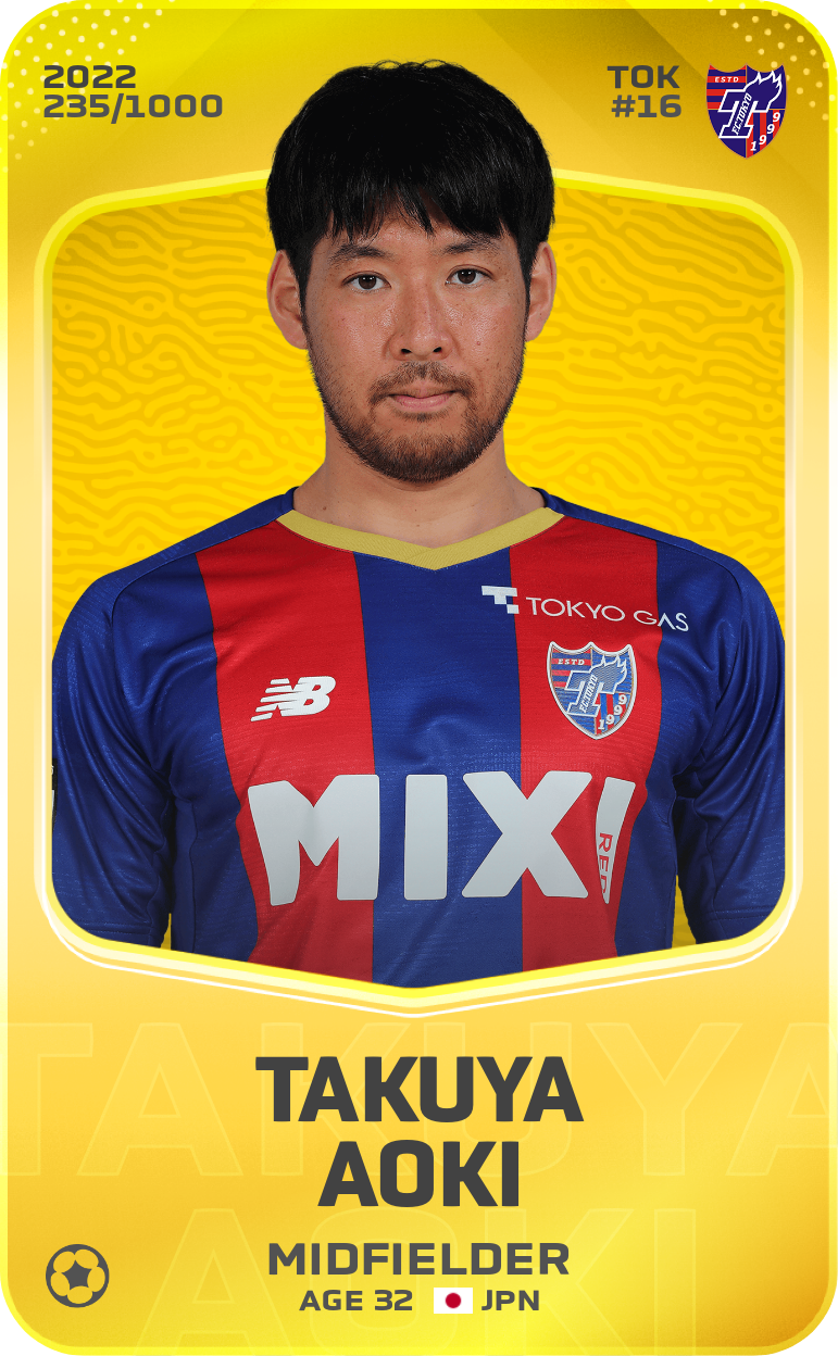 Sorare - Sorare Official - Takuya Aoki 2022-23 • Limited 235/1000 - NFT # 29291723958449239300460806776734376862753885491274526278942973809978240667911