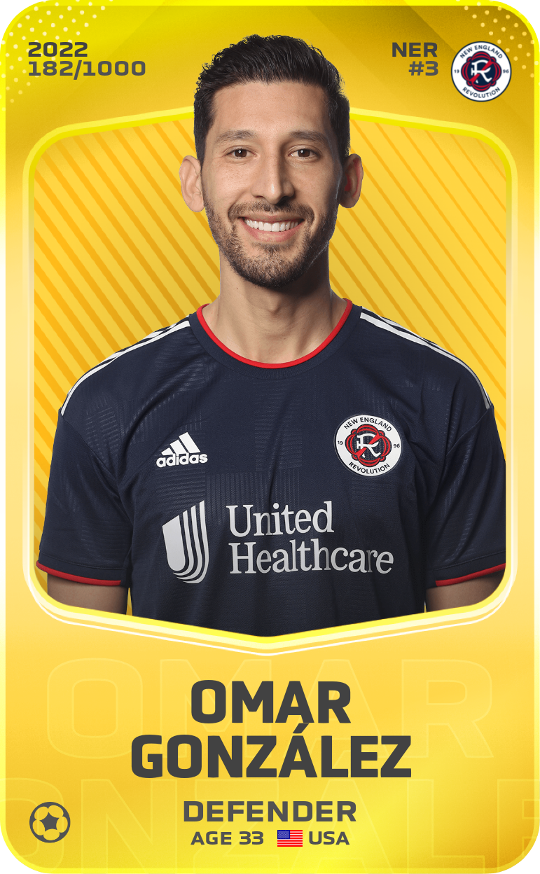 Sorare - Sorare Official - Omar González 2022-23 • Limited 182/1000 - NFT # 38589761690718375222499321700773222010986091872097206925833481426809156859936