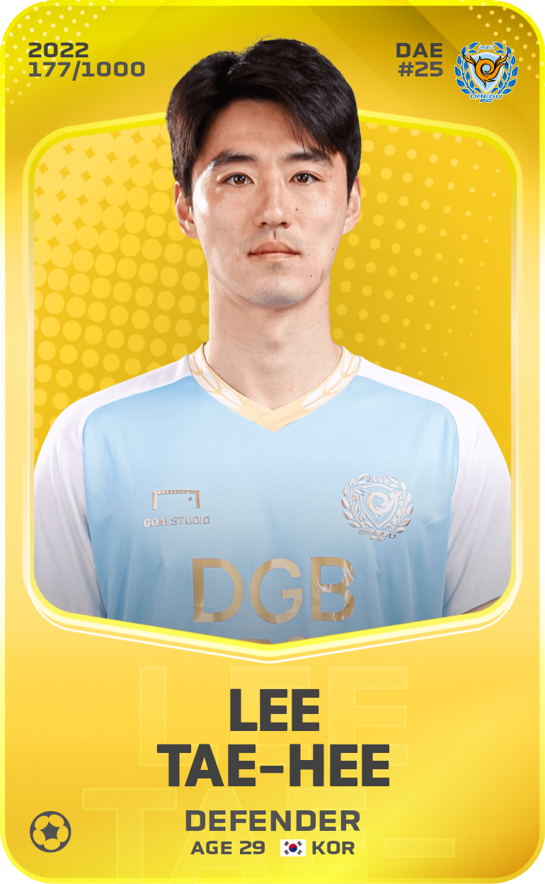 Sorare - Sorare Official - Lee Tae-Hee 2022-23 • Limited 177/1000 - NFT # 7479644699449847469472457288284117287660137251169800062784164265795509841908