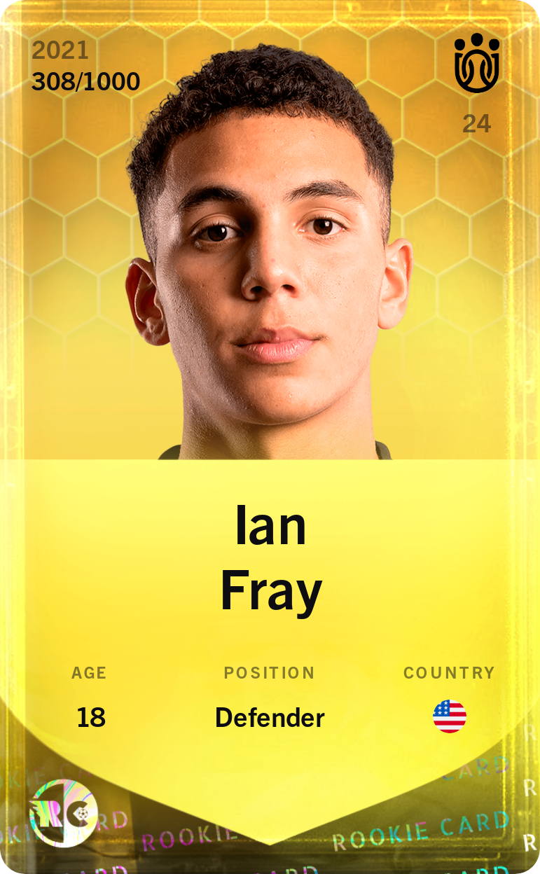 Sorare - Sorare Official - Ian Fray 2021-22 • Limited 308/1000 - NFT # 62418867824424651857247371209674246729269228623133410396270175457601876172418