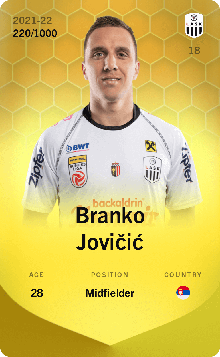 Branko Jovičić 2021-22 • Limited 220/1000