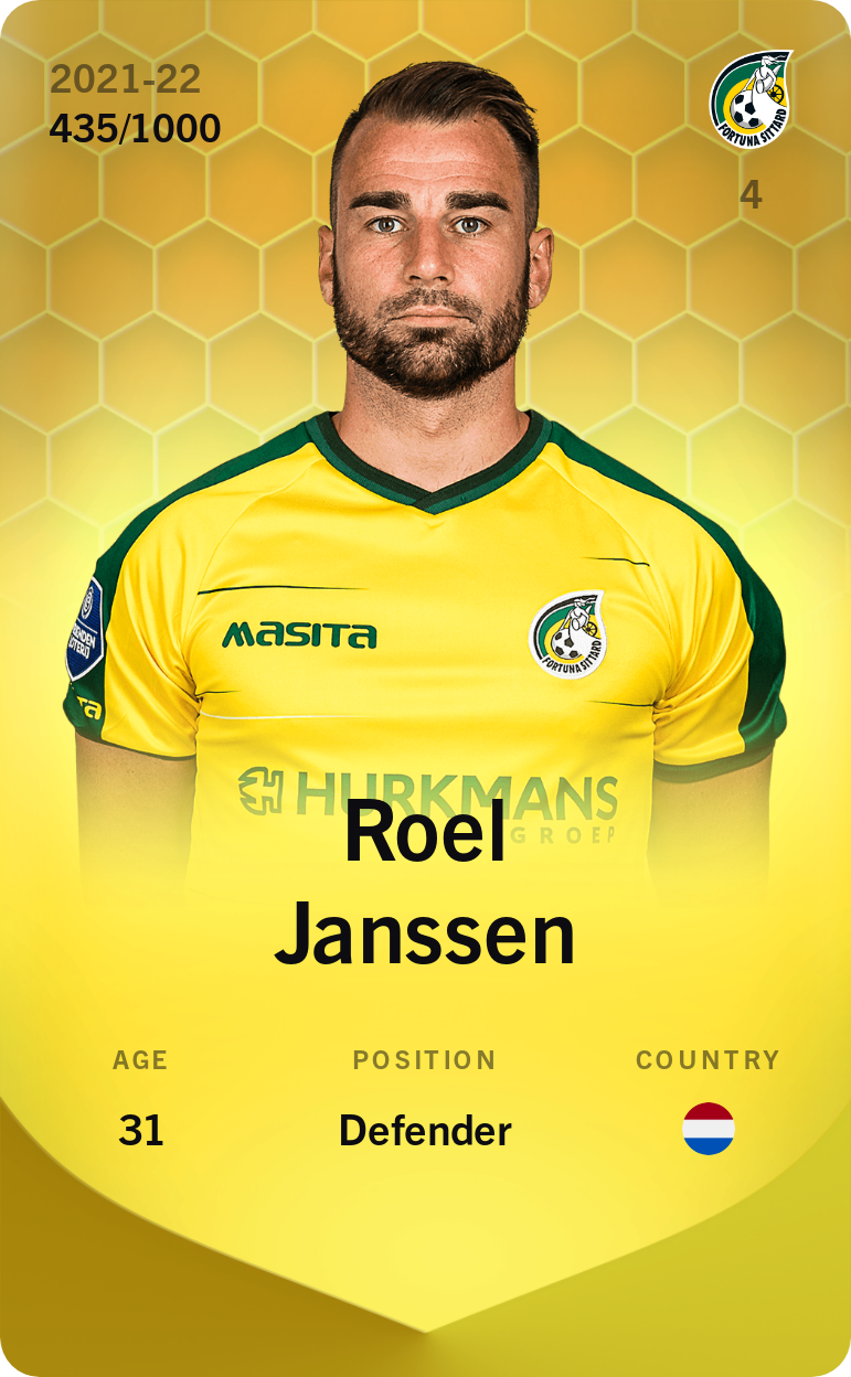 Sorare - Sorare Official - Roel Janssen 2021-22 • Limited 435/1000 - NFT # 24246099751314133139798557972744543328109253514620819550954047721131323191147