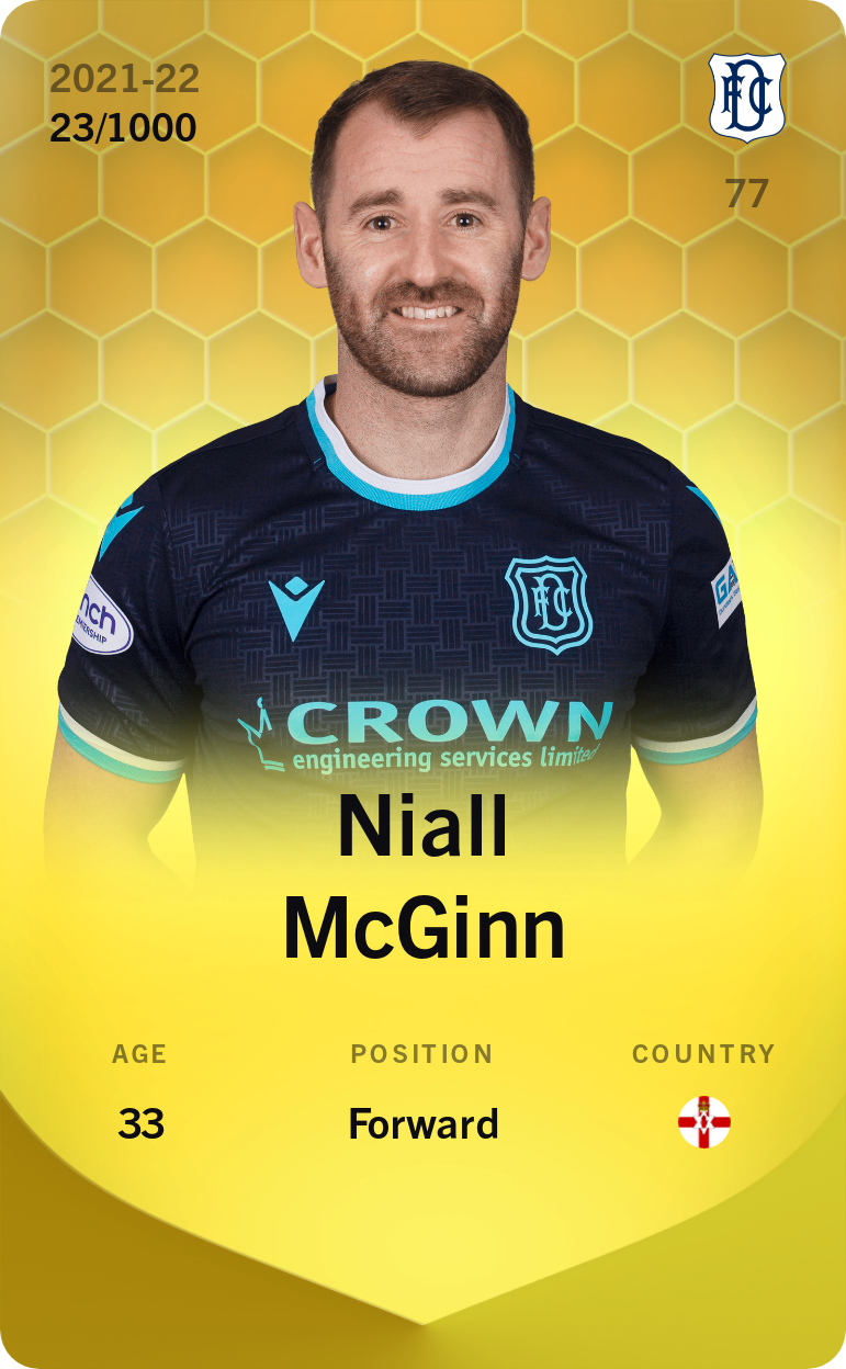 Sorare - Sorare Official - Niall McGinn 2021-22 • Limited 23/1000 - NFT # 50072546944051437831481300364616039459610101810352026127092970368262568157449
