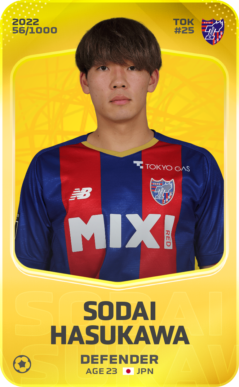 Sorare - Sorare Official - Sodai Hasukawa 2022-23 • Limited 56/1000 - NFT # 103456245909224713108720870191173788590596735309222009962904364734256834981489