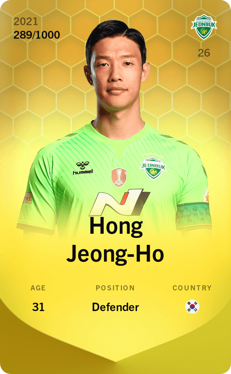 Hong Jeong-Ho 2021-22 • Limited 289/1000
