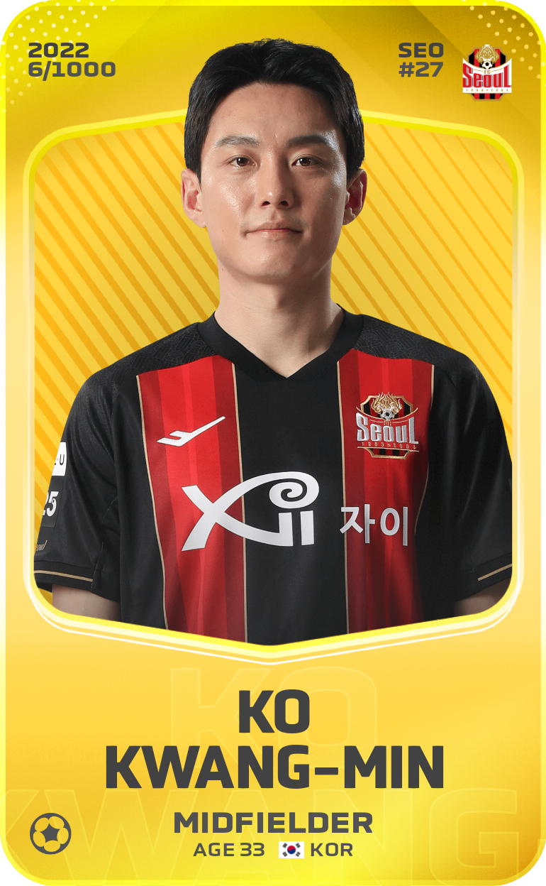 Sorare - Sorare Official - Ko Kwang-Min 2022-23 • Limited 6/1000 - NFT # 44536799131625211611625418828619128111307251120103987990838444364007452161111