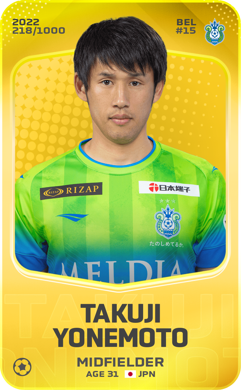 Sorare - Sorare Official - Takuji Yonemoto 2022-23 • Limited 218/1000 - NFT # 72594568932928138093004538222941949052123589113380237350976677651327977956545