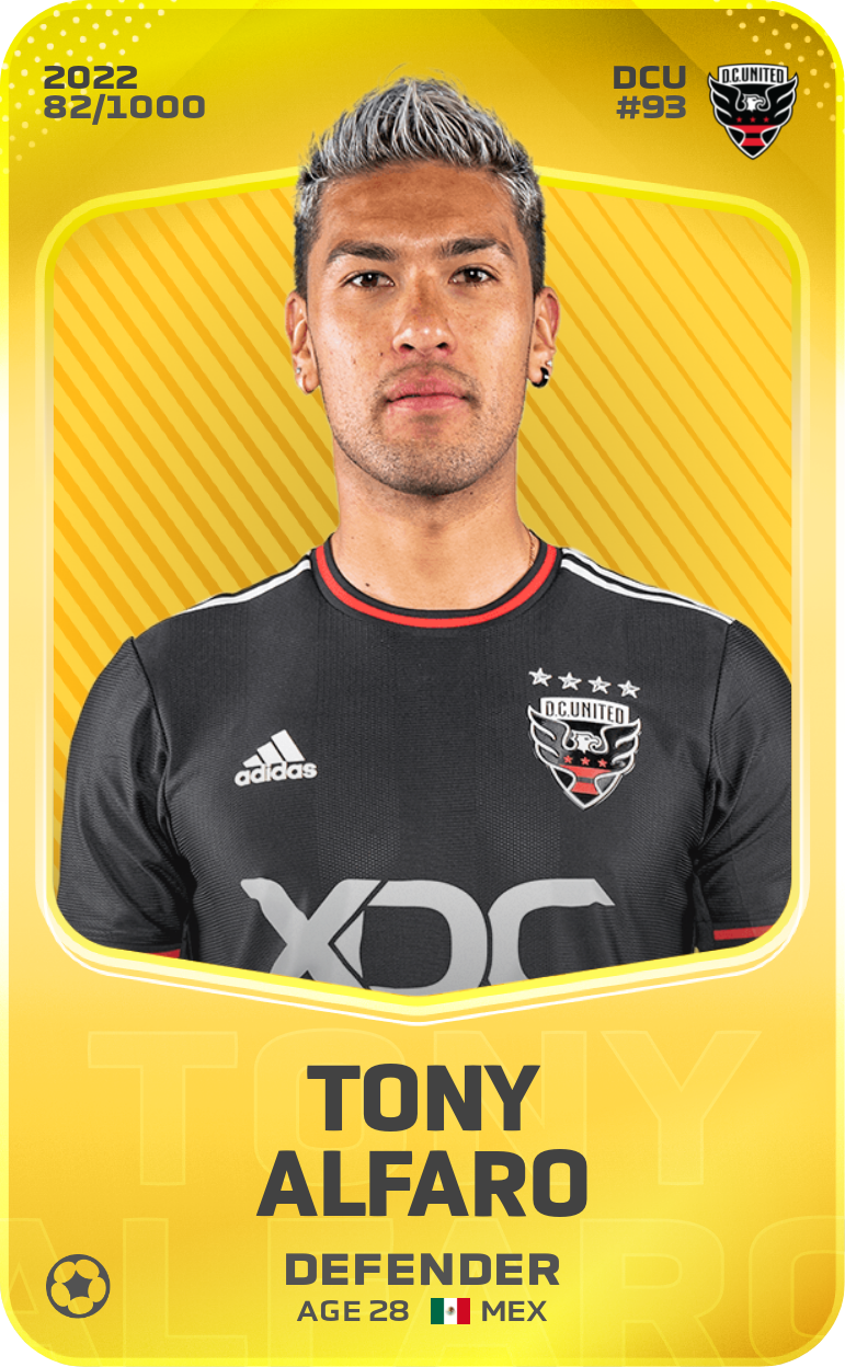 Sorare - Sorare Official - Tony Alfaro 2022-23 • Limited 82/1000 - NFT # 109407770770141409118280320236433567692265975729520708483942374770374467201251