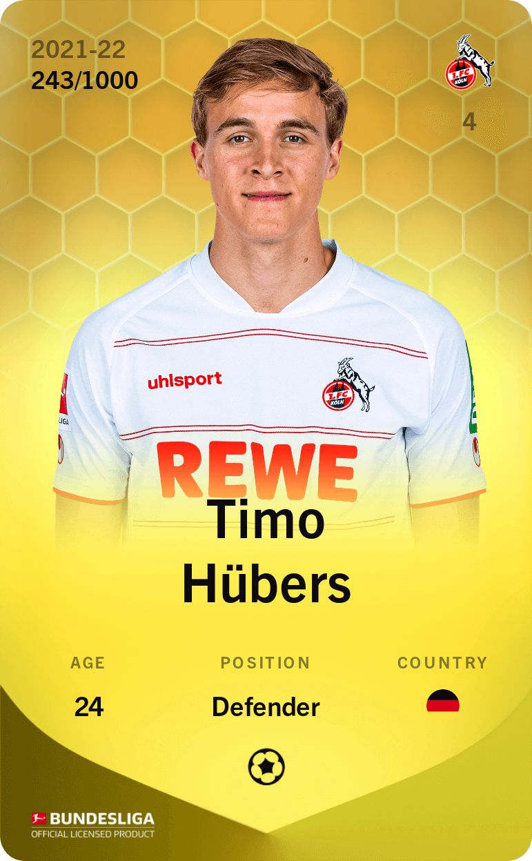Timo Hübers 2021-22 • Limited 243/1000