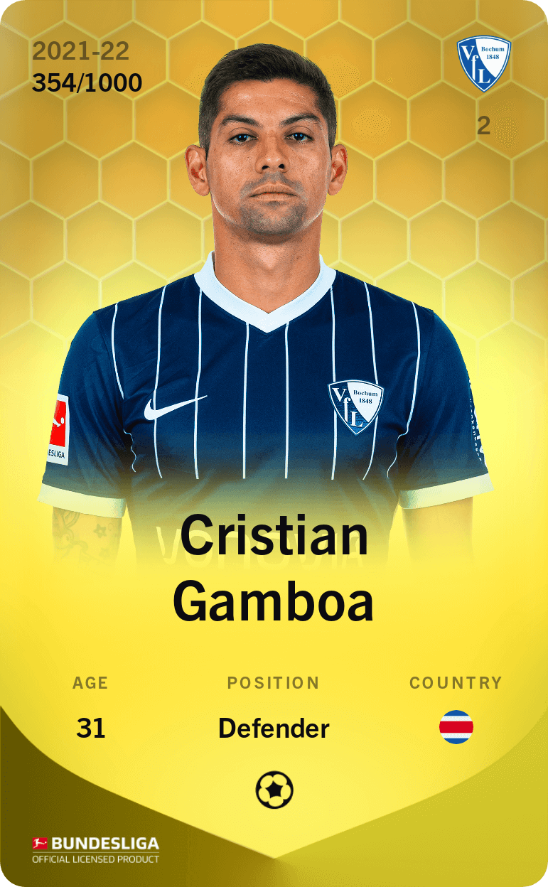 Cristian Gamboa 2021-22 • Limited 354/1000
