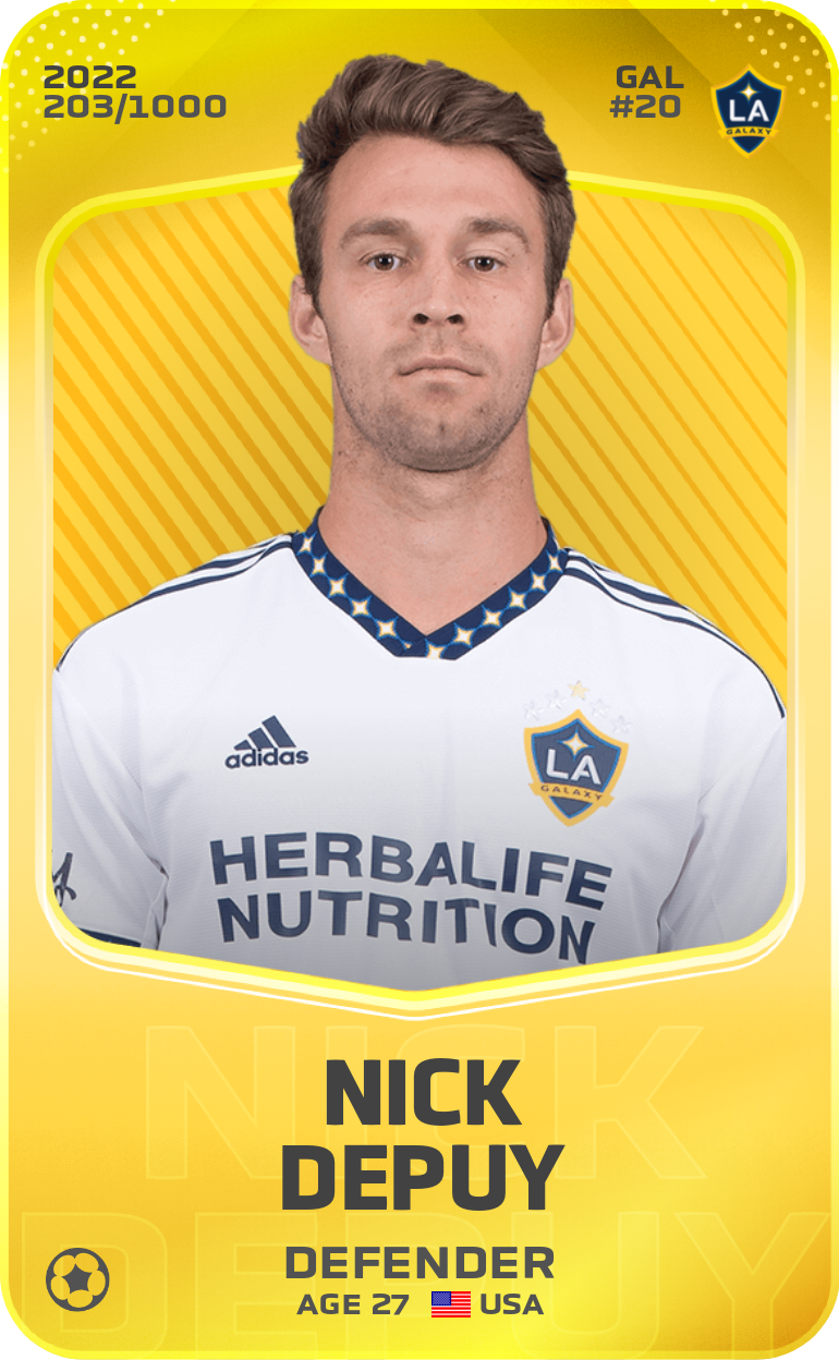 Sorare - Sorare Official - Nick DePuy 2022-23 • Limited 203/1000 - NFT # 56689431481143591722367684593925571125796182513526211855072108322670955865226