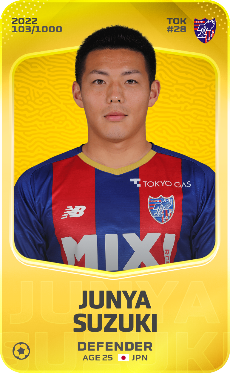 Sorare - Sorare Official - Junya Suzuki 2022-23 • Limited 103/1000 - NFT # 42634748638938726099492335165921514120517672433766164207316139344520646405985