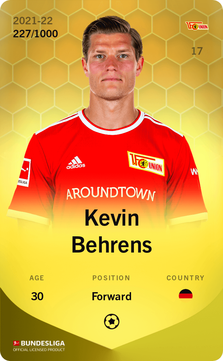 Kevin Behrens 2021-22 • Limited 227/1000