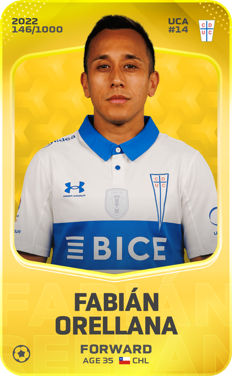 Sorare - Sorare Official - Fabián Orellana 2022-23 • Limited 146/1000 - NFT # 44767571343734977794167659416510457078239855568393050968632259453483419810161