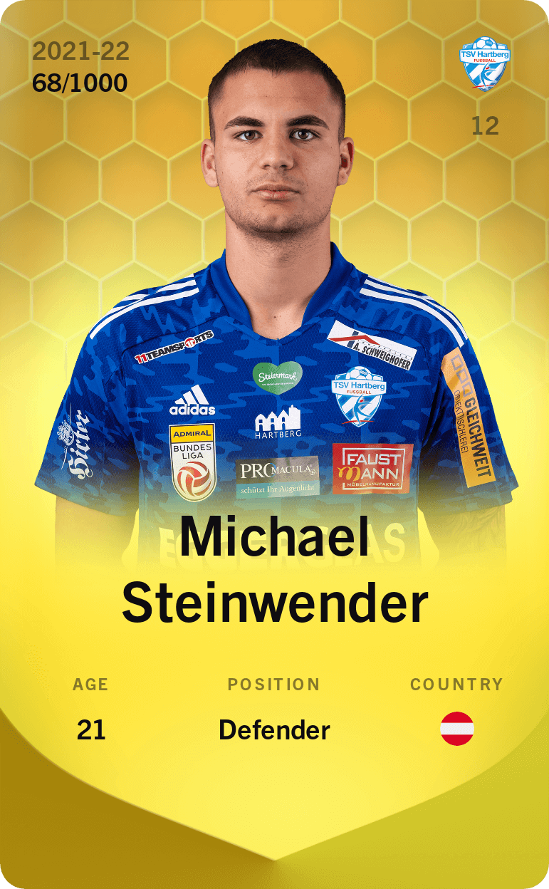 Michael Steinwender 2021-22 • Limited 68/1000