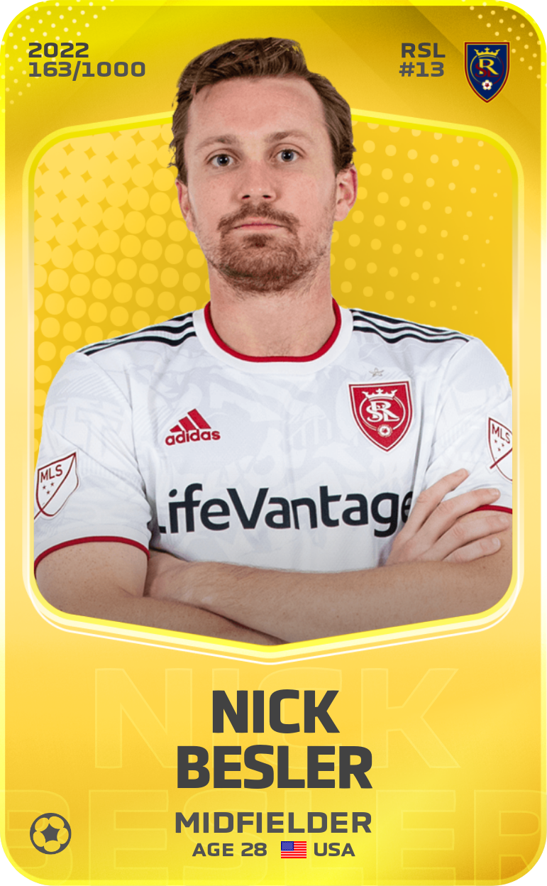 Sorare - Sorare Official - Nick Besler 2022-23 • Limited 163/1000 - NFT # 94600974297050498695031780137331395869539840559635734100397385297748510367055