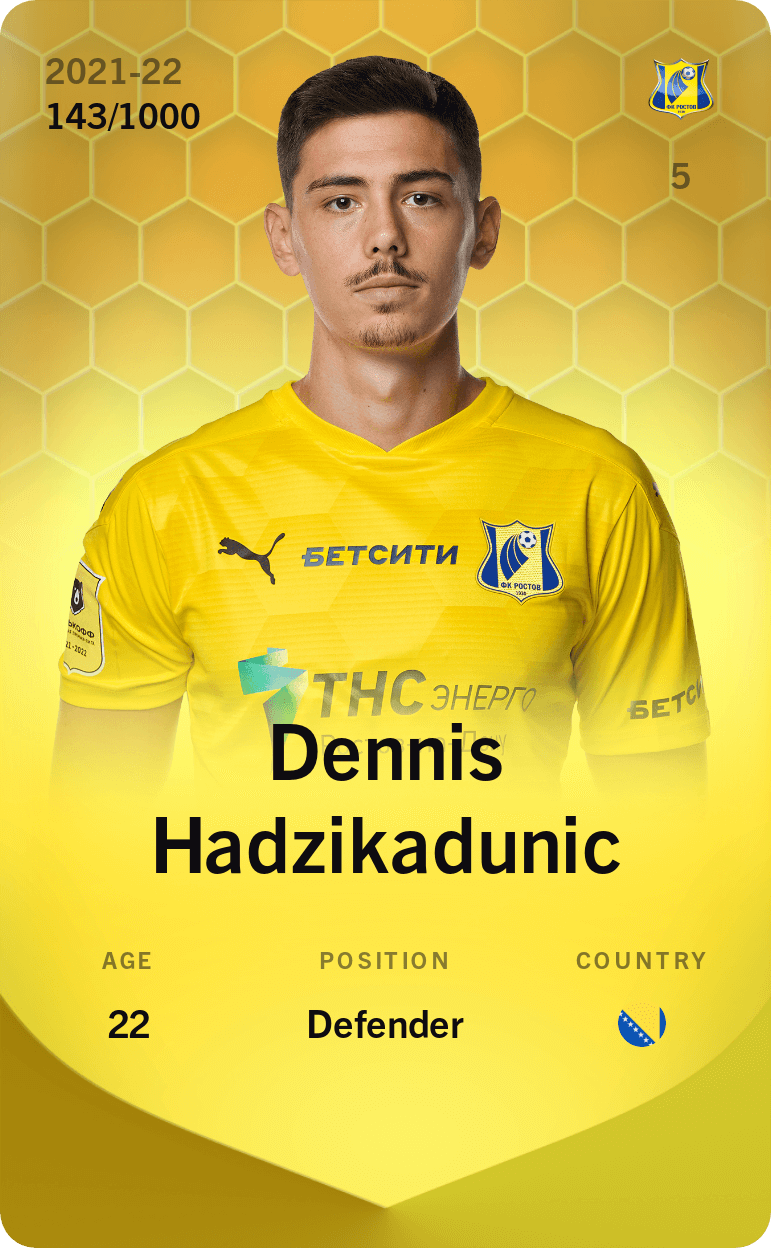 Dennis Hadzikadunic 2021-22 • Limited 143/1000